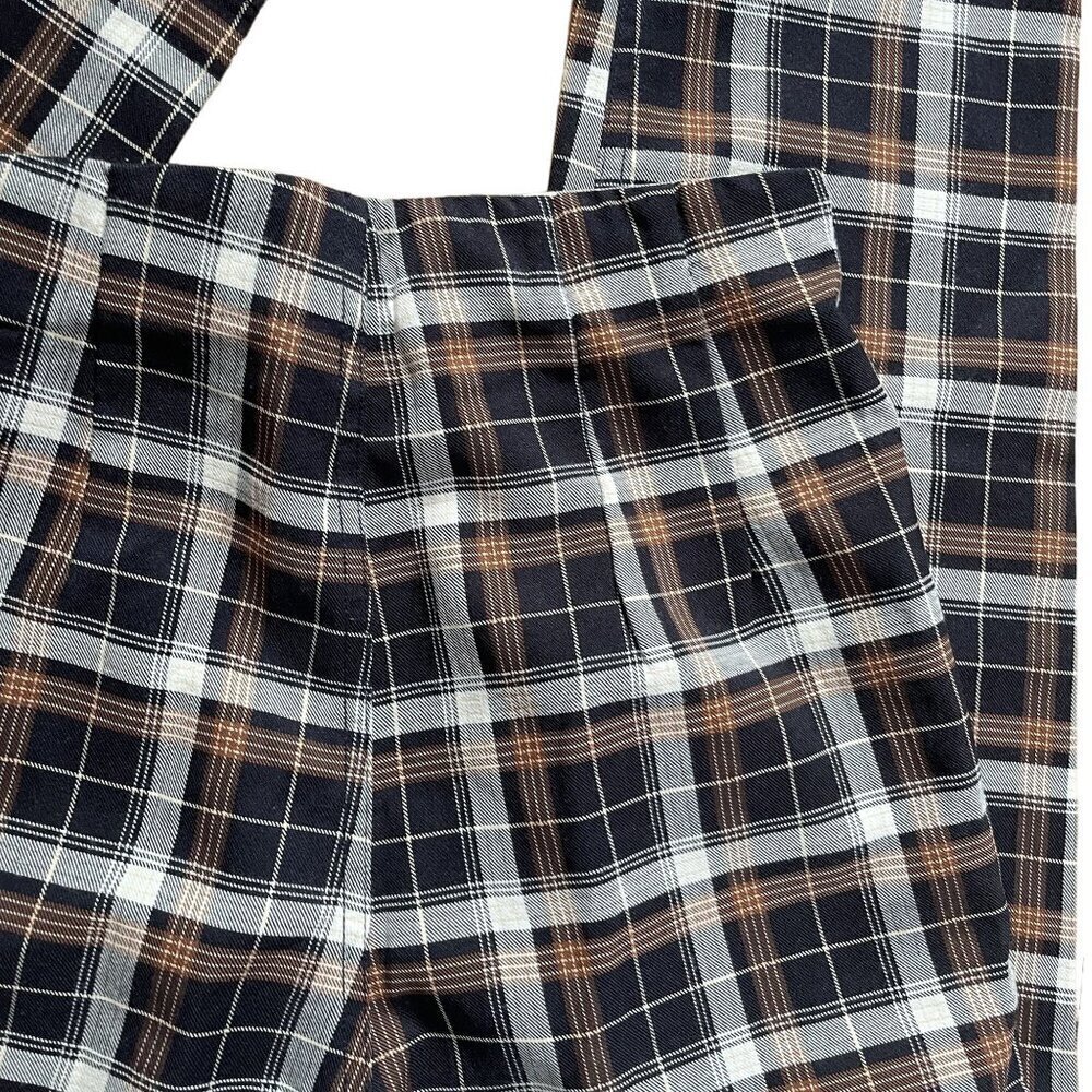 Perfect Stranger Women Size 6 Checkered Trousers Black Brown White High Rise — image 5 of 5